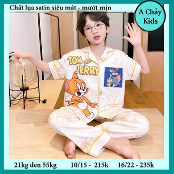 Đồ bộ pijama cho bé trai in hình Tomm and Jerryy siêu dễ thương 