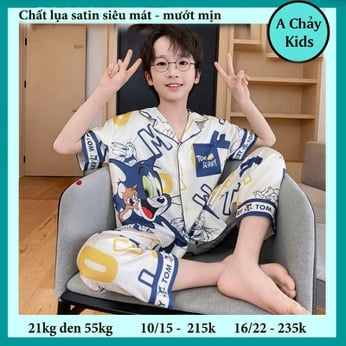 Đồ bộ pijama cho bé trai in hình Tomm and Jerryy siêu dễ thương 