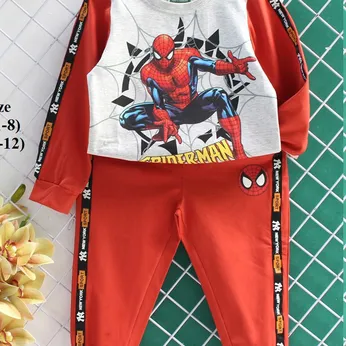 Đồ bộ tay dài in hình Siêu Nhân Người Nhện - Spiderman cho bé đi ngủ , đi chơi, đi học