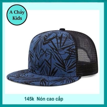 Nón bé trai ( dạng lưới ) in chiếc lá phong cách hiphop cho bé
