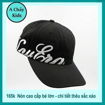 Nón bé trai thêu chữ phong cách cá tính cho bé lớn