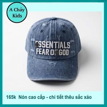 Nón bé trai thêu chữ phong cách cá tính cho bé lớn