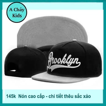 Nón bé trai thêu chữ phong cách cá tính cho bé lớn 