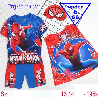 Quần áo bé trai siêu nhân Người Nhện - Spiderman cho bé đi chơi , đi học 
