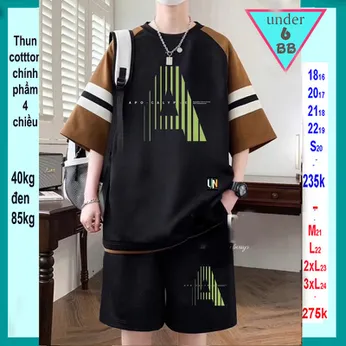 Quần áo bé trai size lớn in chữ A đơn giản phong cách cá tính cho bé lớn đi chơi ,đi học