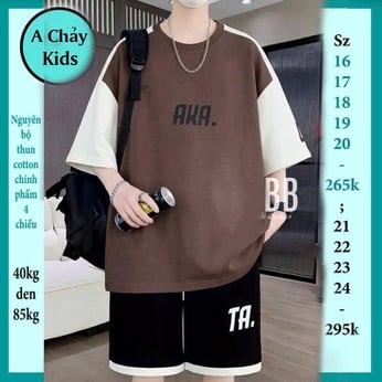 Quần áo bé trai size lớn in chữ AKA phong cách tuổi teen cho bé diện đi chơi , du lịch