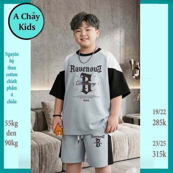 Quần áo bé trai size lớn in chữ B phong cách cá tính cho bé đi chơi ,đi học