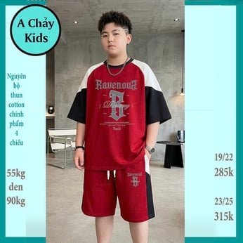 Quần áo bé trai size lớn in chữ B phong cách cá tính cho bé đi chơi ,đi học