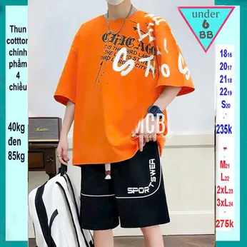 Quần áo bé trai size lớn in chữ mang style cá tính tuổi teen đi chơi , đi học