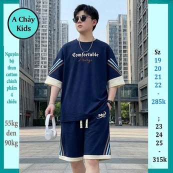 Quần áo bé trai size lớn in chữ COMFORTABLE phong cách cá tính cho bé đi chơi , đi học