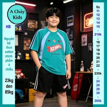 Quần áo bé trai size lớn in chữ HOEWKEELES phong cách cá tính cho bé diện phố 