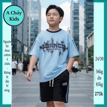 Quần áo bé trai size lớn in chữ J​​​​​​​SANON phong cách hàn quốc cá tính dành cho tuổi teen