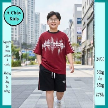 Quần áo bé trai size lớn in chữ JSANON phong cách hàn quốc cá tính dành cho tuổi teen 