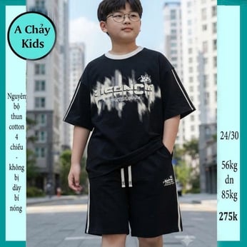 Quần áo bé trai size lớn in chữ J​​​​​​​SANON phong cách hàn quốc cá tính dành cho tuổi teen