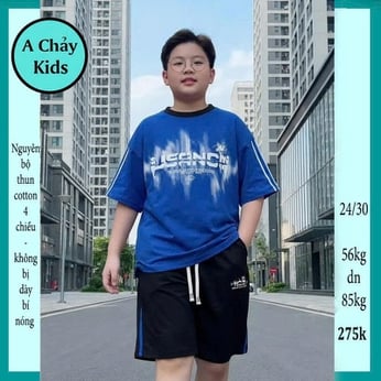 Quần áo bé trai size lớn in chữ J​​​​​​​SANON phong cách hàn quốc cá tính dành cho tuổi teen