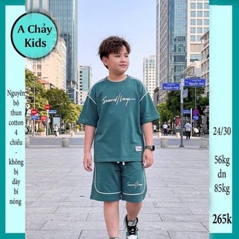 Quần áo bé trai size lớn in chữ ký phong cách cá tính đơn giản cho tuổi teen diện đi chơi ,đi học