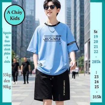Quần áo bé trai size lớn in chữ ORIGINAJ phong cách hàn quốc cá tính dành cho tuổi teen 