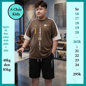 Quần áo bé trai size lớn in chữ đơn giản phong cách cá tính dành cho tuổi teen đi chơi , đi học