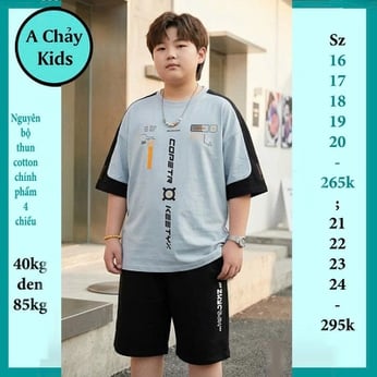 Quần áo bé trai size lớn in chữ đơn giản phong cách cá tính dành cho tuổi teen đi chơi , đi học