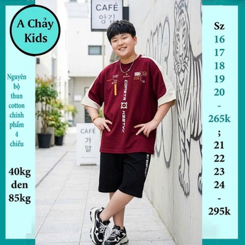 Quần áo bé trai size lớn in chữ đơn giản phong cách cá tính dành cho tuổi teen đi chơi , đi học