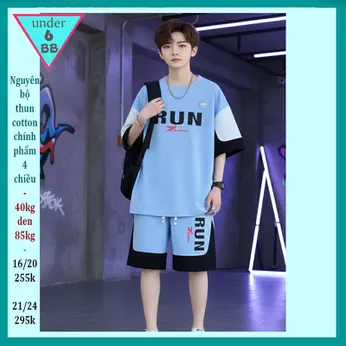 Quần áo bé trai size lớn in chữ RUN phong cách cá tính cho bé đi chơi , đi học 