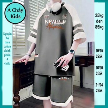 Quần áo bé trai size lớn in chữ mang phong cách cá tính cho bé đi chơi , du lịch