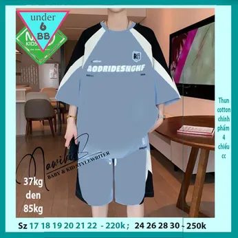Quần áo bé trai size lớn xanh nhạt - Ms-002