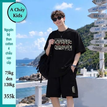 Quần áo bé trai size lớn in chữ đơn giản phong cách cá tính dành cho tuổi teen diện đi chơi , đi học