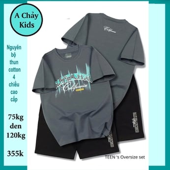 Quần áo bé trai size lớn in chữ đơn giản phong cách cá tính dành cho tuổi teen diện đi chơi , đi học