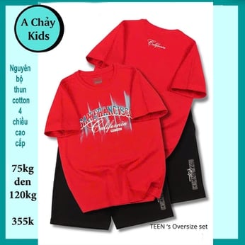 Quần áo bé trai size lớn in chữ đơn giản phong cách cá tính dành cho tuổi teen diện đi chơi , đi học