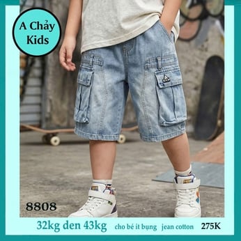 Quần jean bé trai cao cấp ( QC 8808 - 32kg đến 43kg )