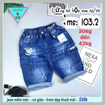 Quần jean bé trai ( 30kg đến 42kg )( HB:103.2)