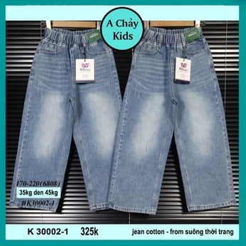 Quần jean dài bé trai ( K30002.1 - 35kg đến 45kg )