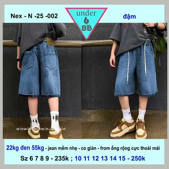 Quần jean bé trai ( 22kg đến 55kg )(Nex-N-25-002-xanh đậm)