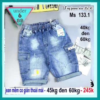 Quần jean bé trai túi hộp ( 45kg đến 60kg ) ( HB : ms 133.1 )