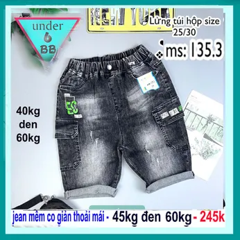 Quần jean bé trai túi hộp ( 45kg đến 60kg ) ( HB : ms 135.3 )