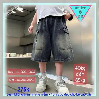 Quần jean bé trai túi hộp ( 40kg đến 65kg ) ( Nex-N-025-003 )