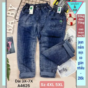 Quần jean dài bé trai ( A4625 - 55kg đến 75kg )