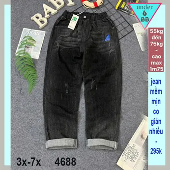 Quần jean dài bé trai cá tính ( A4688 - 55kg đến 75kg )