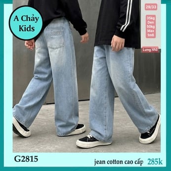Quần jean dài bé trai  ( QC : G2815 - 35kg đến 50kg )