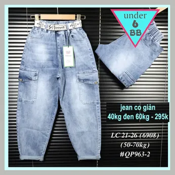 Quần jean dài bé trai ( 40kg đến 60kg) (QP963-2)