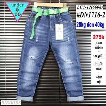 Quần jean dài bé trai (Mã:DN 1716-2) (28kg đến 40kg )