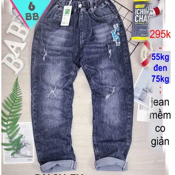 Quần jean dài bé trai (55kg đến 75kg )(A2936-Xám)