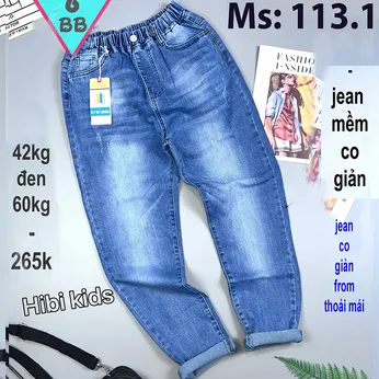 Quần jean dài bé trai (Mã :113.1)(42kg đến 60kg )