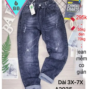 Quần jean dài bé trai (Mã : A2935)(55kg đến 70kg)