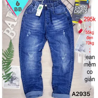 Quần jean dài bé trai (Mã : A2935-xanh)(55kg đến 70kg)