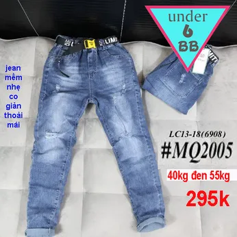 Quần jean dài bé trai (Mã :MQ2005)(40kg đến 55kg)