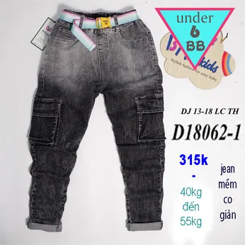 Quần jean dài bé trai (Mã :D18062-1)(40kg đến 55kg )