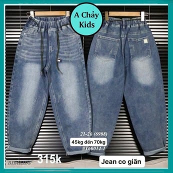 Quần jean dài bé trai (T60014.1- 45kg đến 70kg )