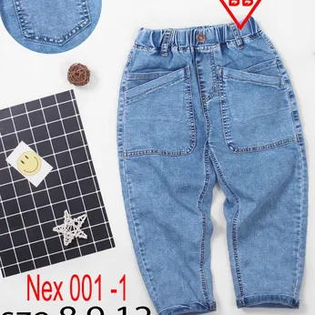 Quần jean dài bé trai ( Nexxi 001-1:28kg đến 40kg )